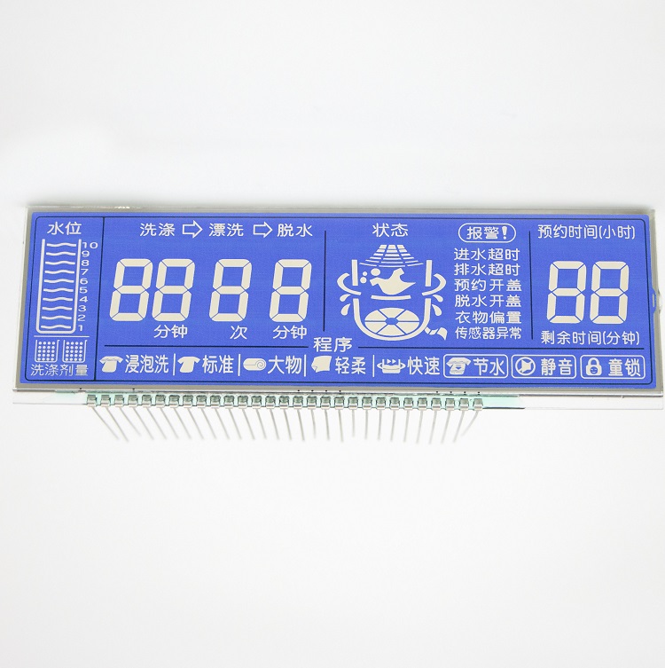 洗衣機STN藍膜段碼屏 洗衣機STN藍膜段碼屏